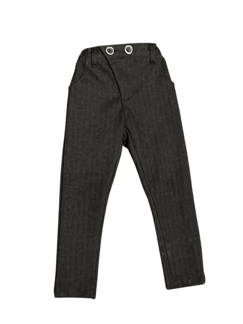 Kipp Boys Herringbone Pants 3X Brown Elastic Waist Wool Blend Adjustable Waist